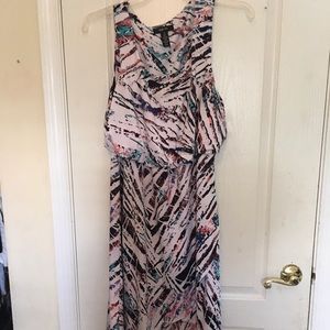 Zebra Striped Dress With Romper Styled Top